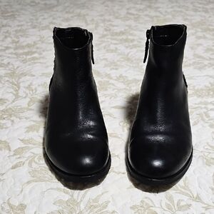 Clarks Black Leather Ankle Boots